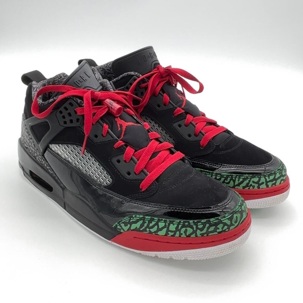 Jordan Spizike Low Black Classic Green Varsity Red FQ1759-060 Mens Size 12 - Picture 1 of 12